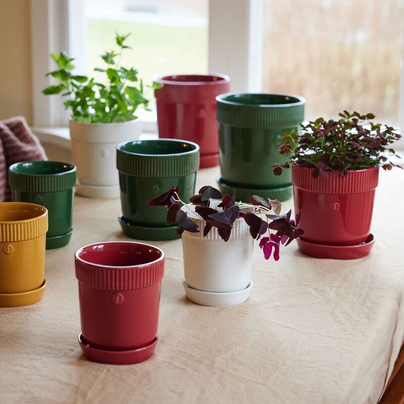 Elise kruka med fat, 17 cm