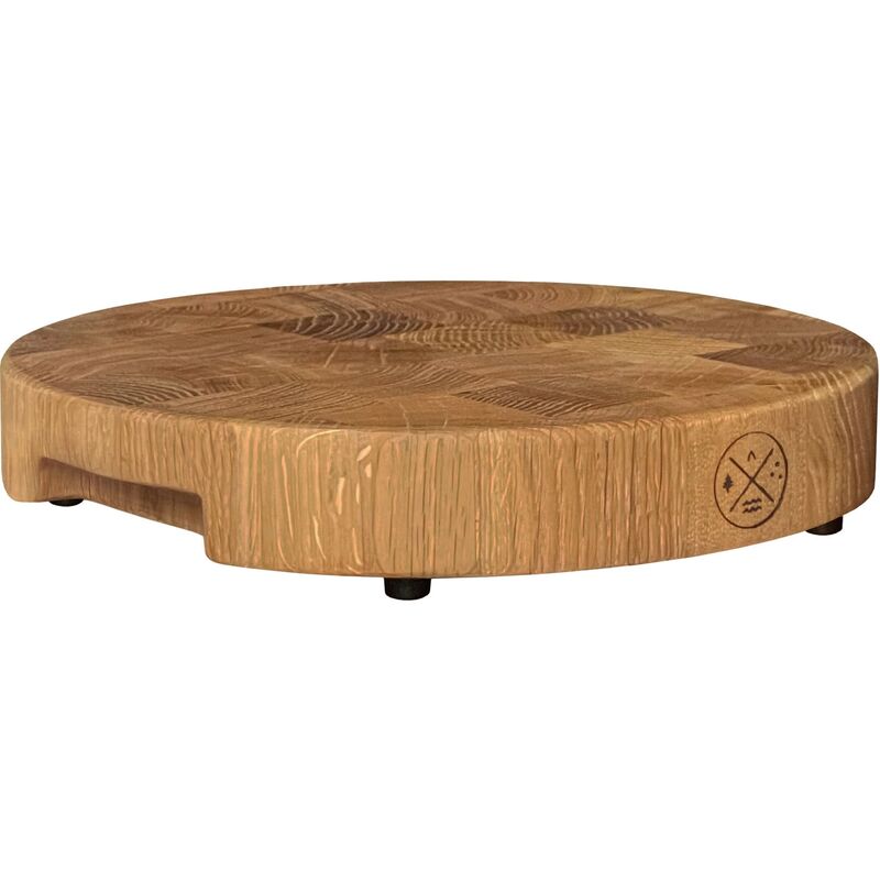 Rundt skærebræt 25 cm, naturolieret eg