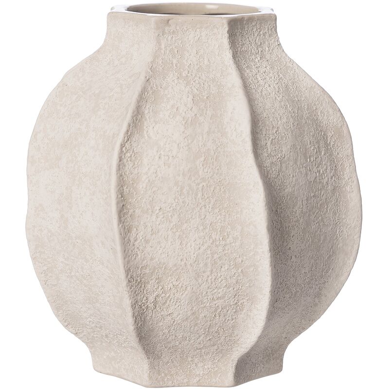 Vase stentøj 24 cm, naturhvidt