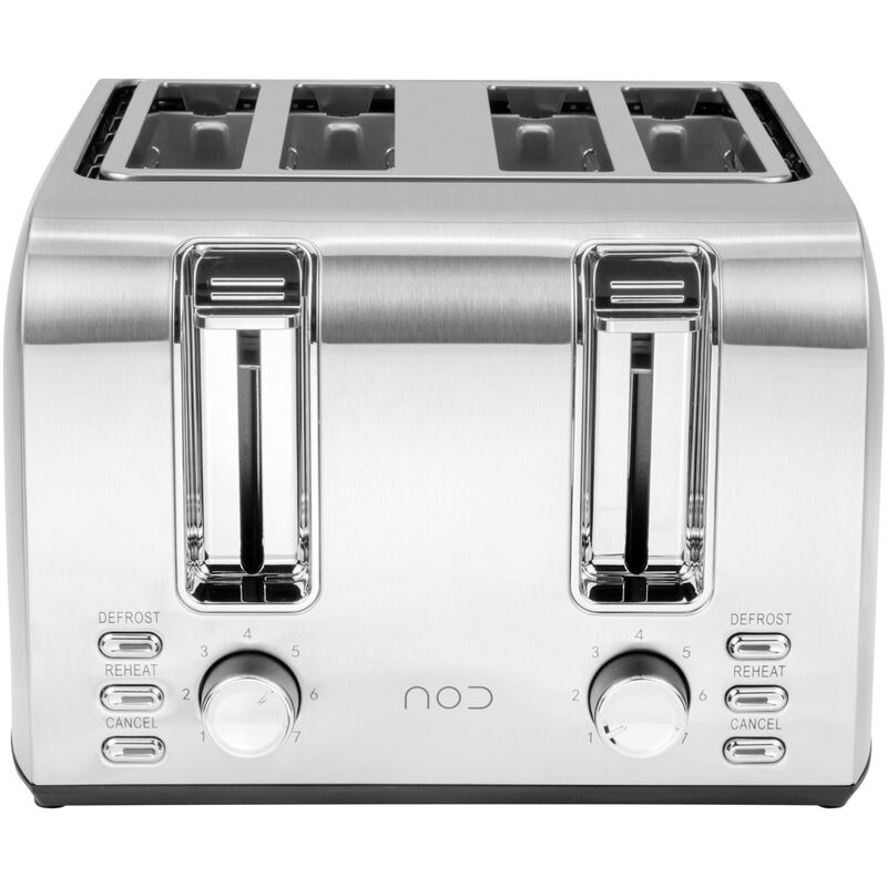 Brödrost 4 skivor, rostfritt stål