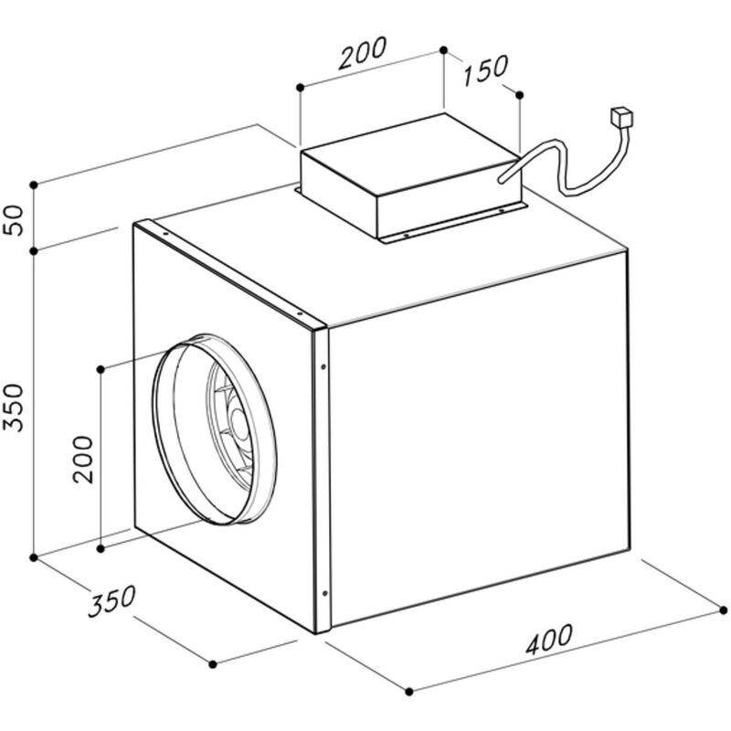 Indoor8 kjøkkenviftemotor, ekstern
