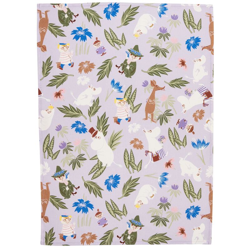 kökshandduk 50 x 70 cm, 2 st, lila/off-white