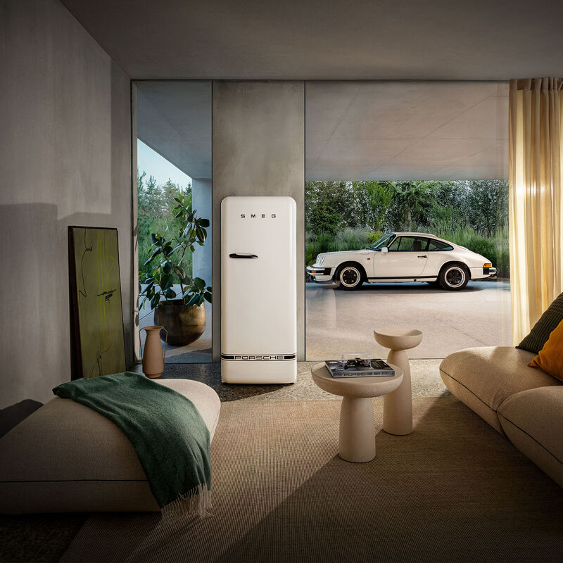 Porsche Special Edition køleskab med fryser FAB28RDPCW6, Carrara White