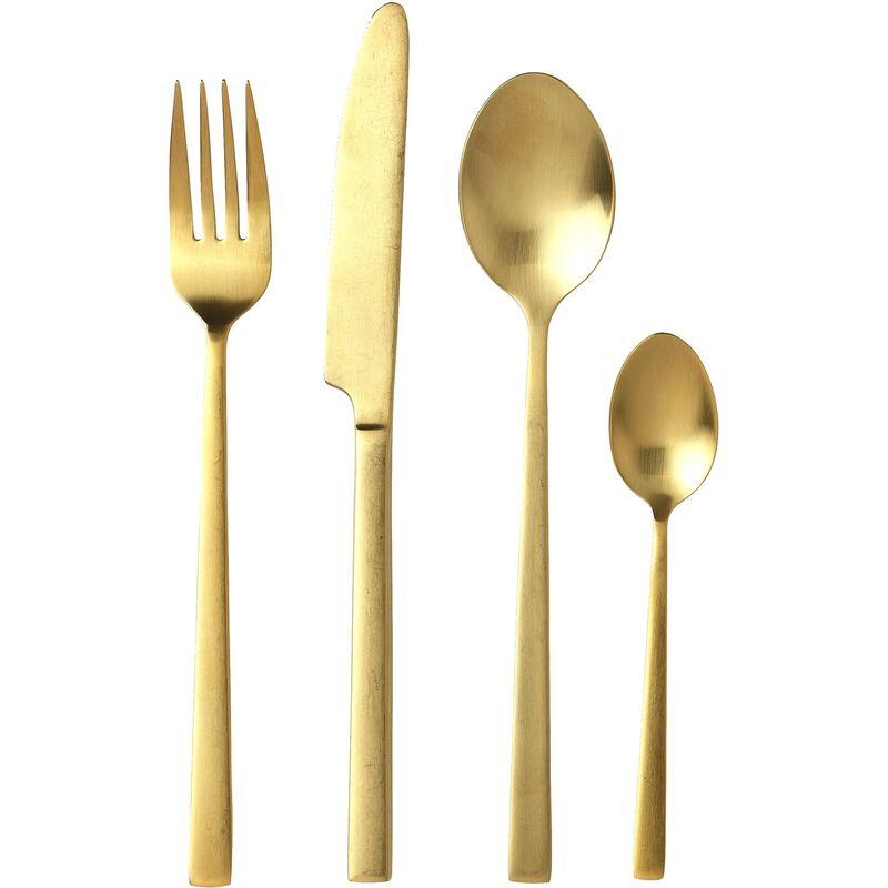 Ruokailuvälineet, 16 osaa - messinki