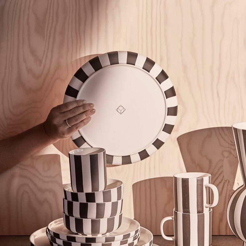 Toppu kulho large 20 cm, valkoinen/musta