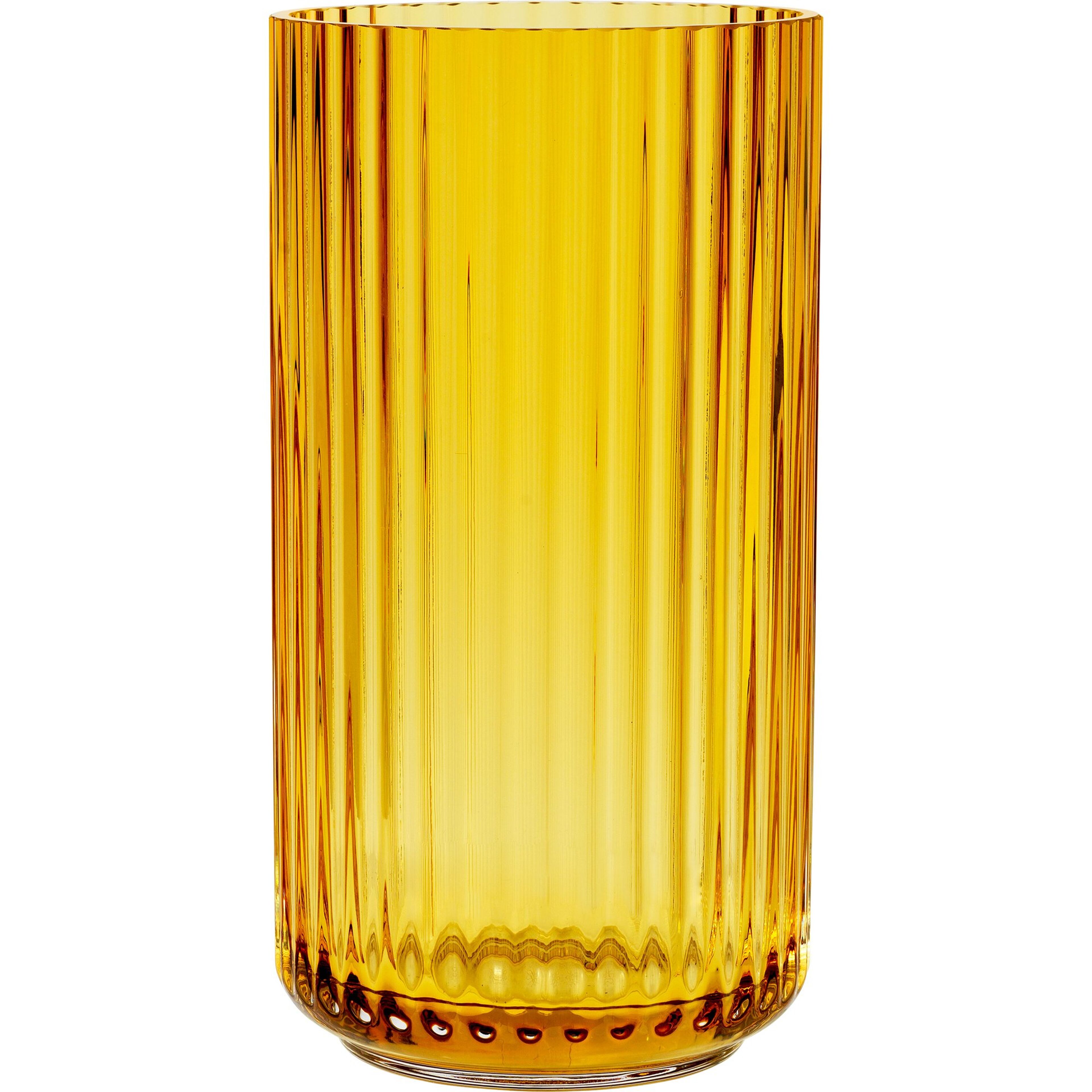 Lyngbyvasen 20 cm., glas - amber