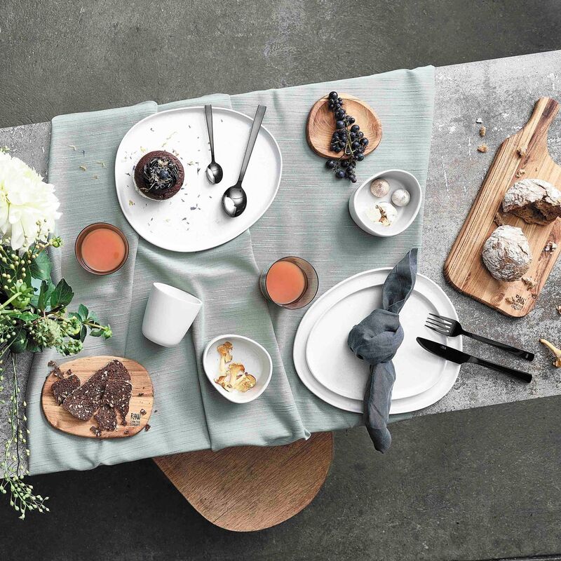 RAW Organic frokosttallerken, 24x21 cm, arctic white