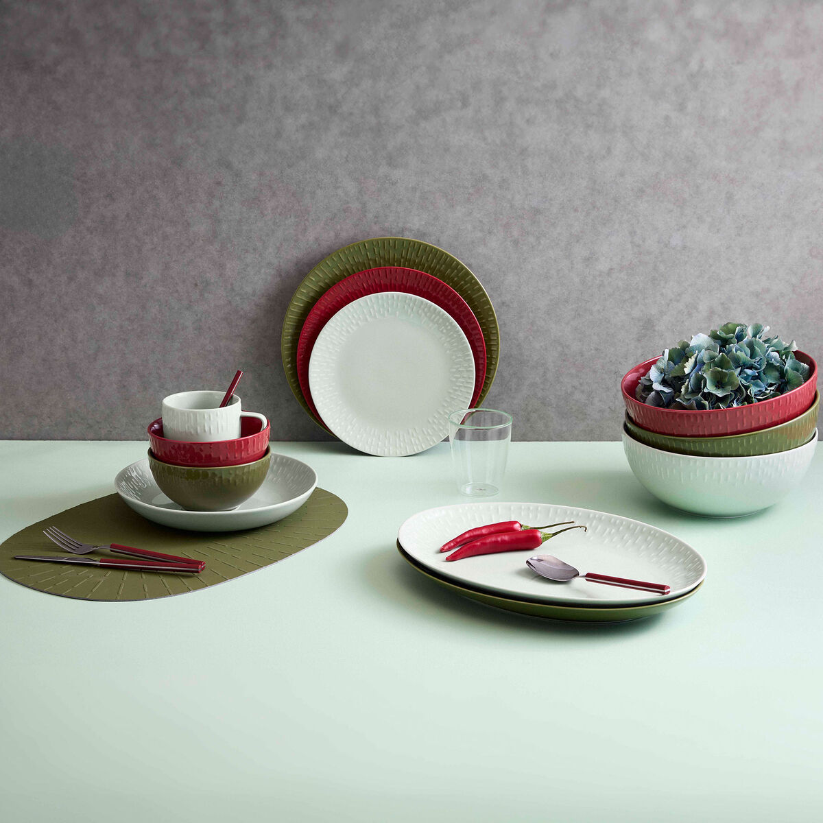 Confetti salatskål 23 cm, chili