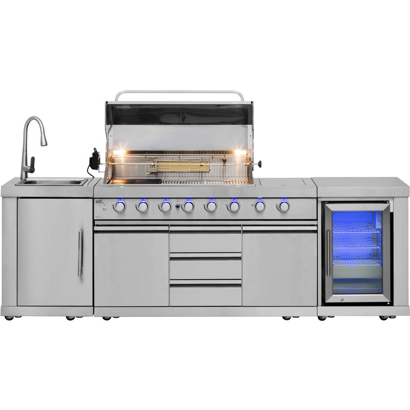 Kesäkeittiö Ametist 6+2, ruostumaton teräs