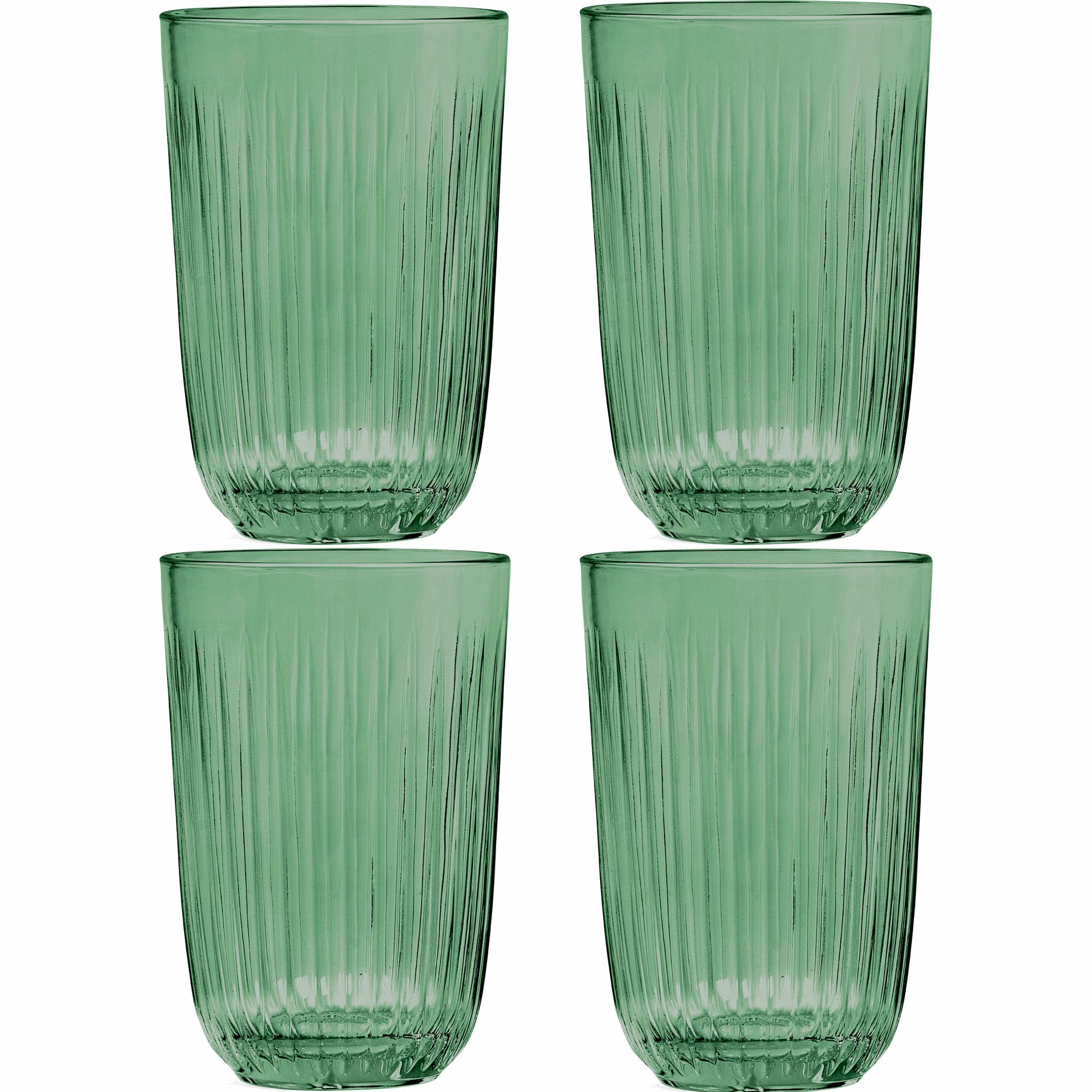 Hammershøi vannglass 37 cl Ø 8 cm 4 stk, grønn