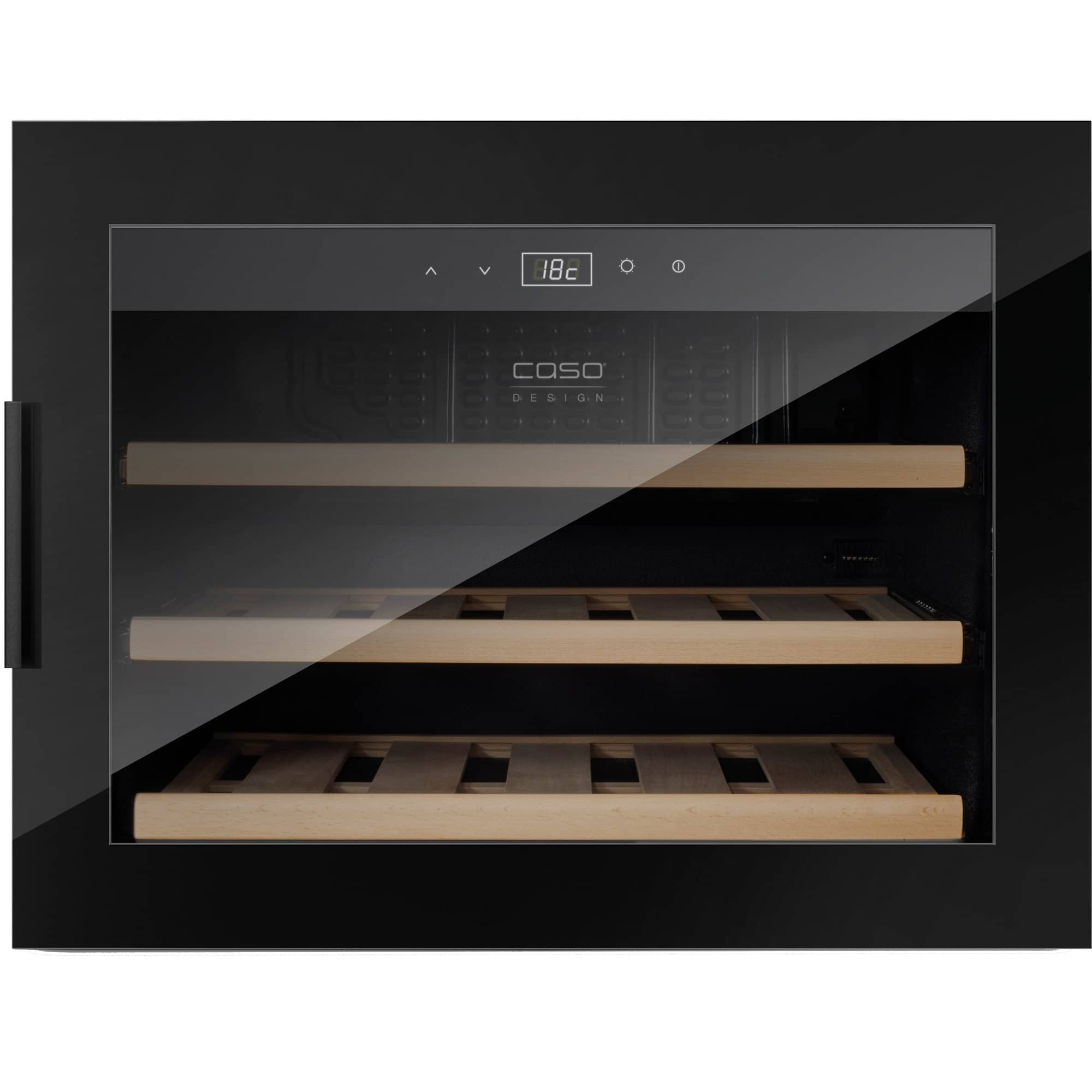Bilde av WineSafe 18 EB Black, Vin kjøleskap, Innebygget, 18 flasker, 60 W, A, Svart