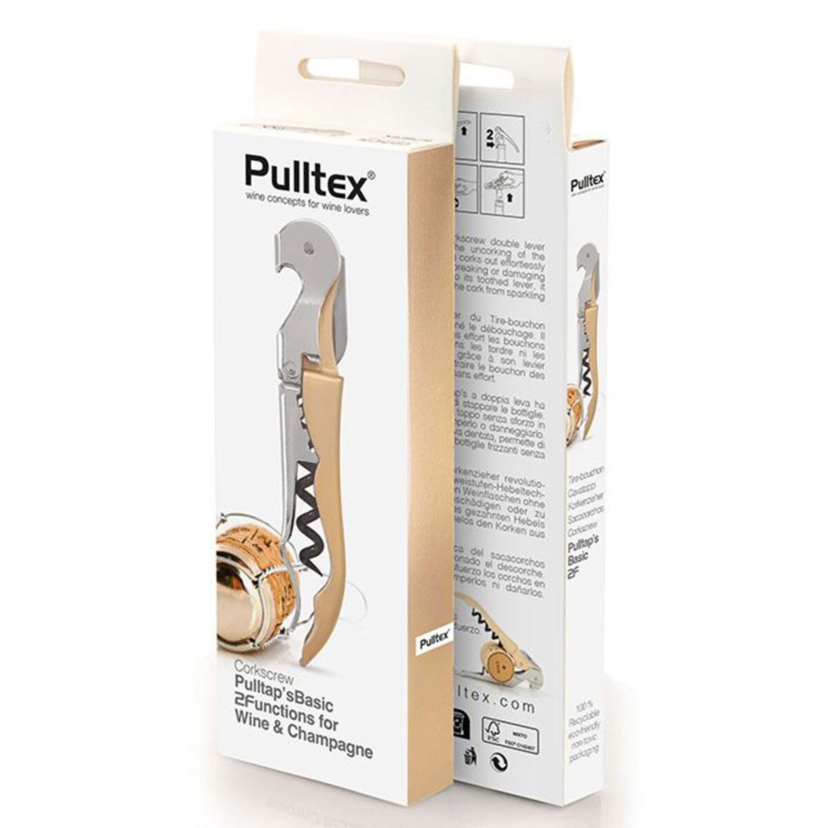 Pulltaps Basic 2F champagneöppnare