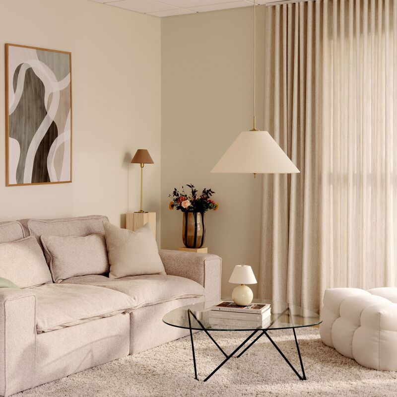 Iris pendel lampe 50 cm, creme