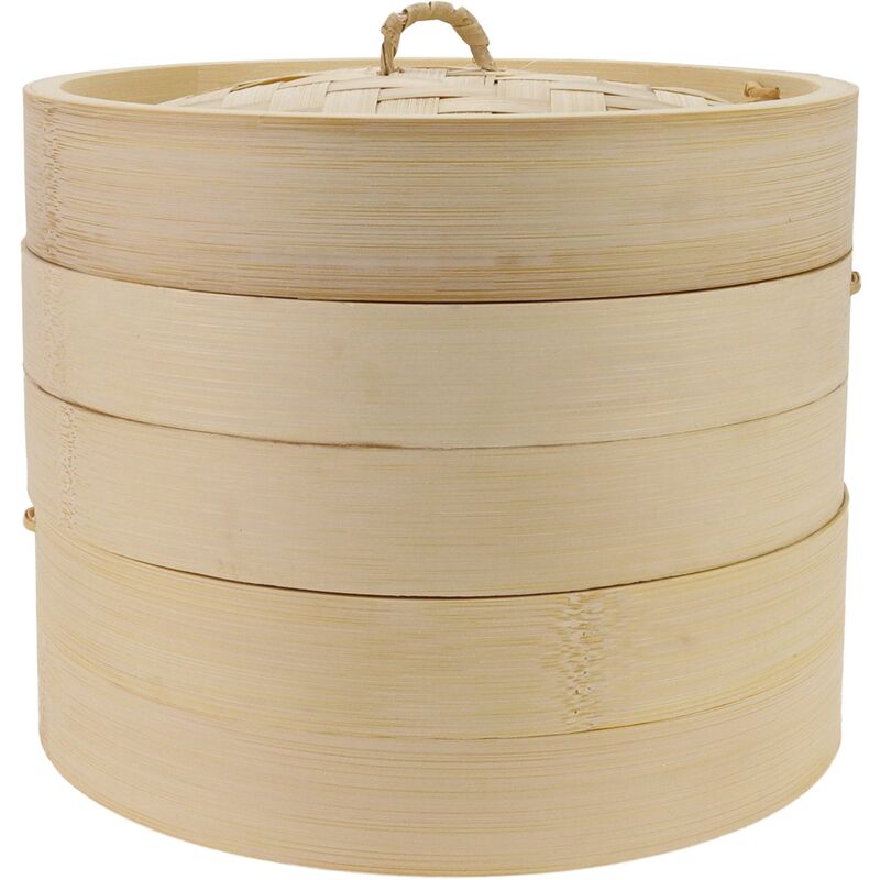 Höyrykeitin bambu 20 cm, 2-kerroksinen kannella