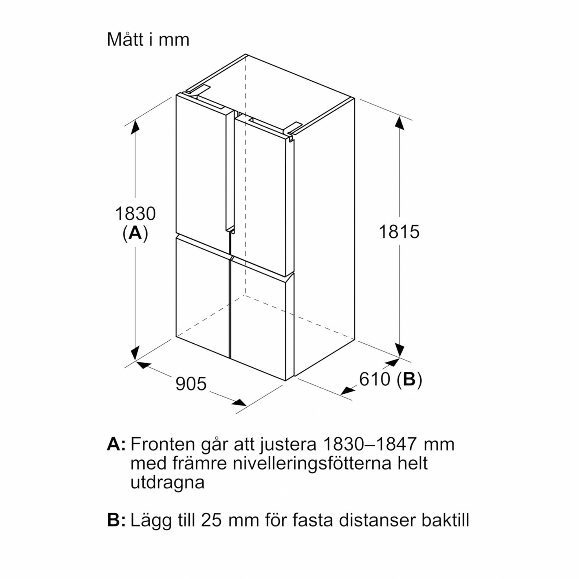 KF96NAXEA iQ300 iQ300 fristående kyl och frys 183x90 cm KF96NAXEA iQ300 iQ300 fristående kyl och frys 183x90 cm