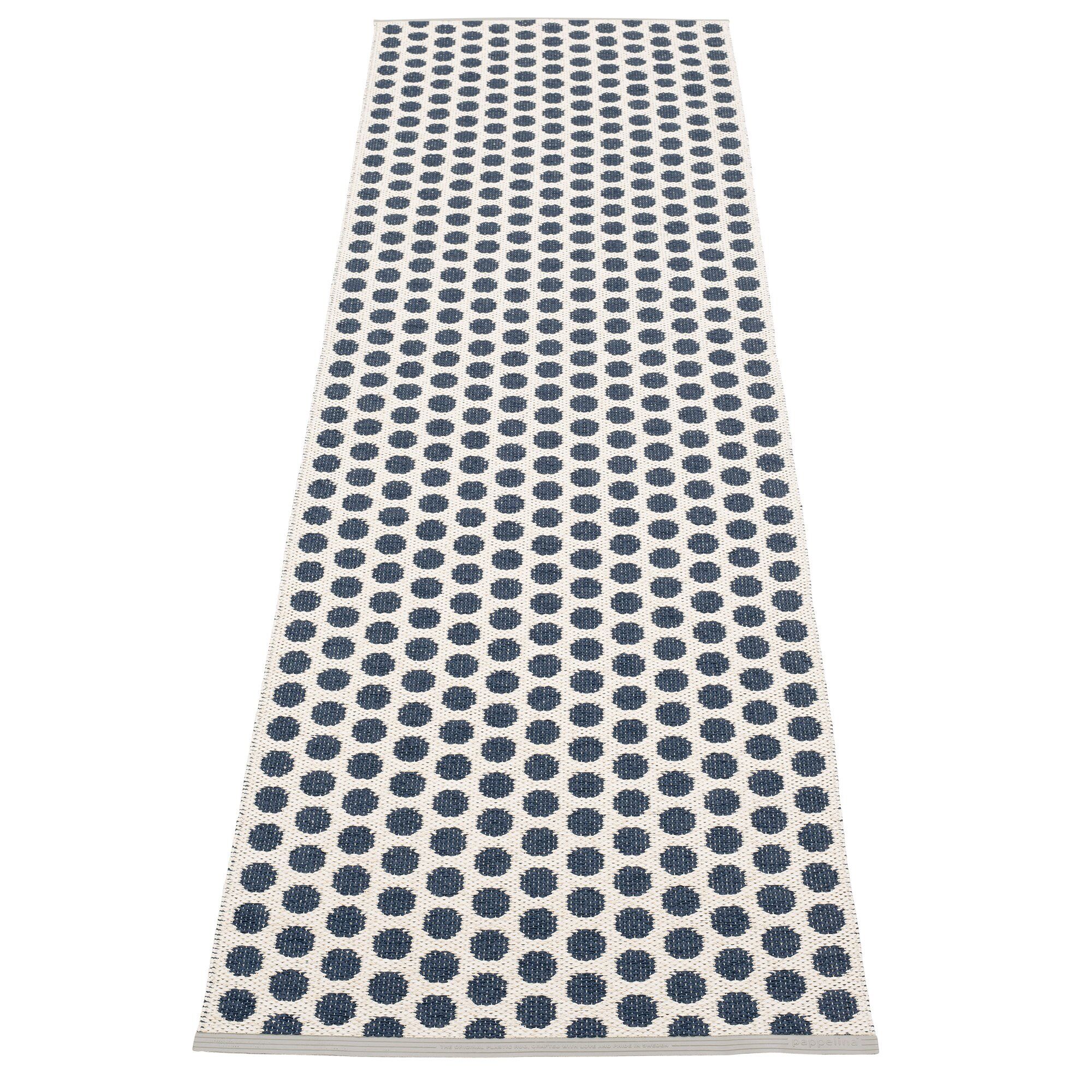 Alternativ bild 1 för Pappelina Noa matta 70 cm x 250 cm, dark blue/vanilla