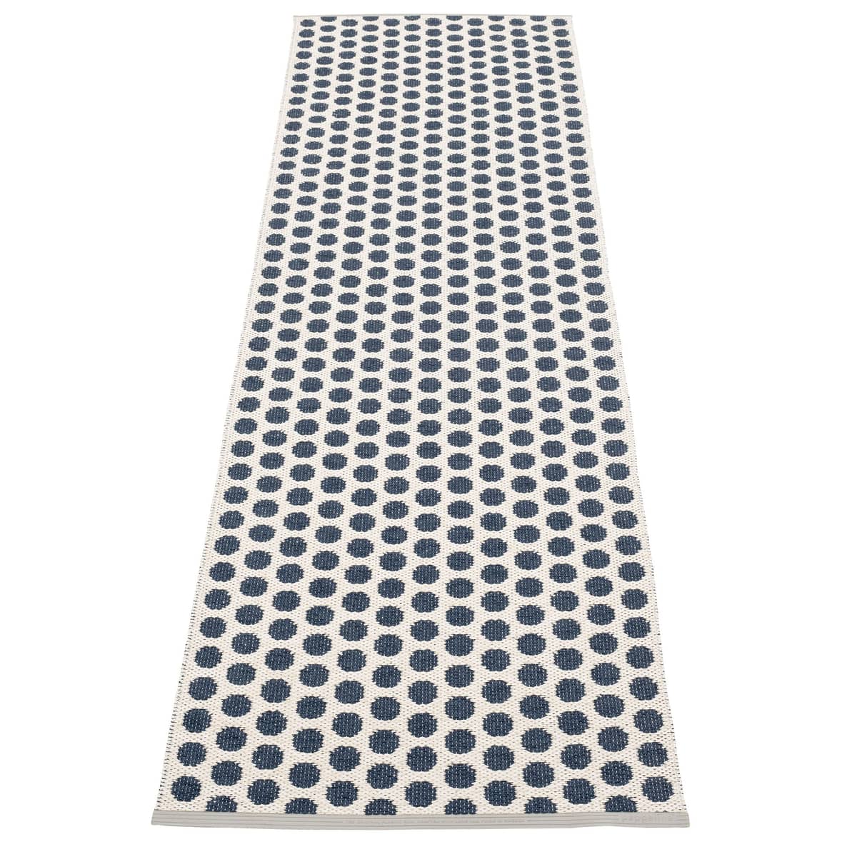 Noa gulvtæppe 70 cm x 250 cm, dark blue/vanilla