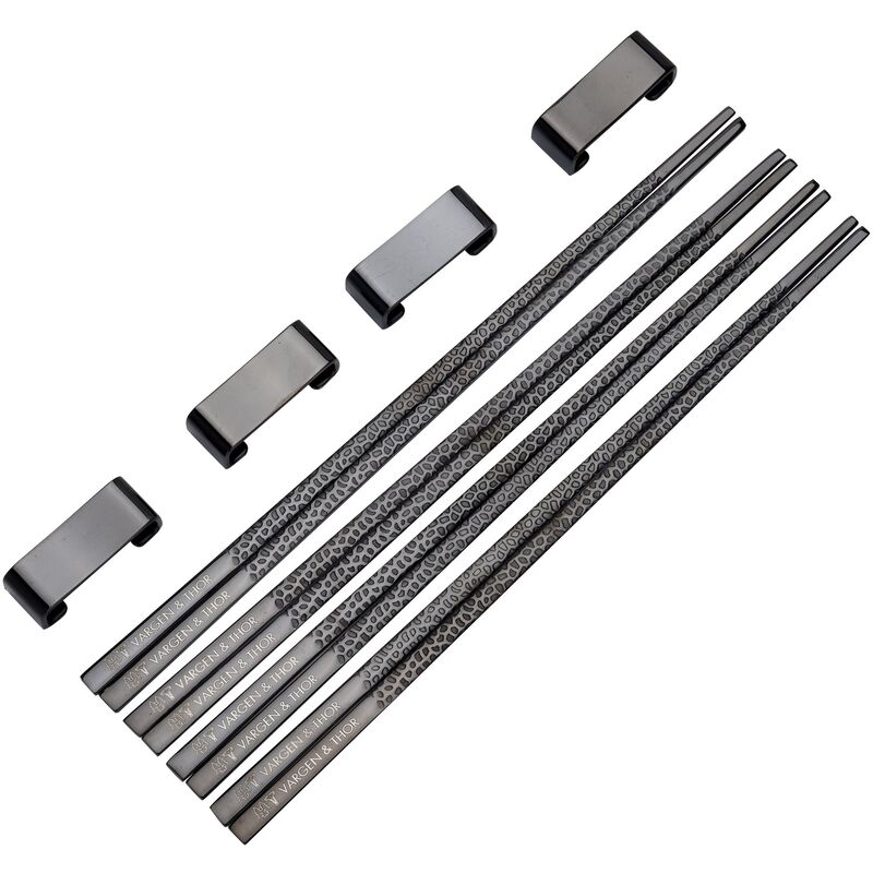 ätpinnar 4 par, onyx