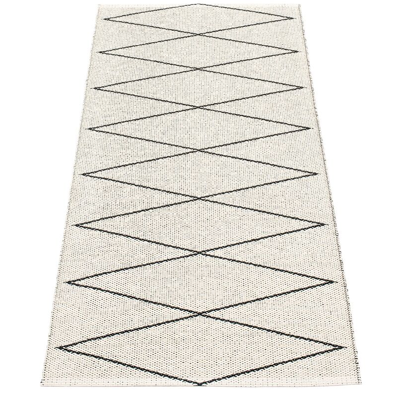 Gulvtæppe Max, 70 x 160 cm., black/vanilla