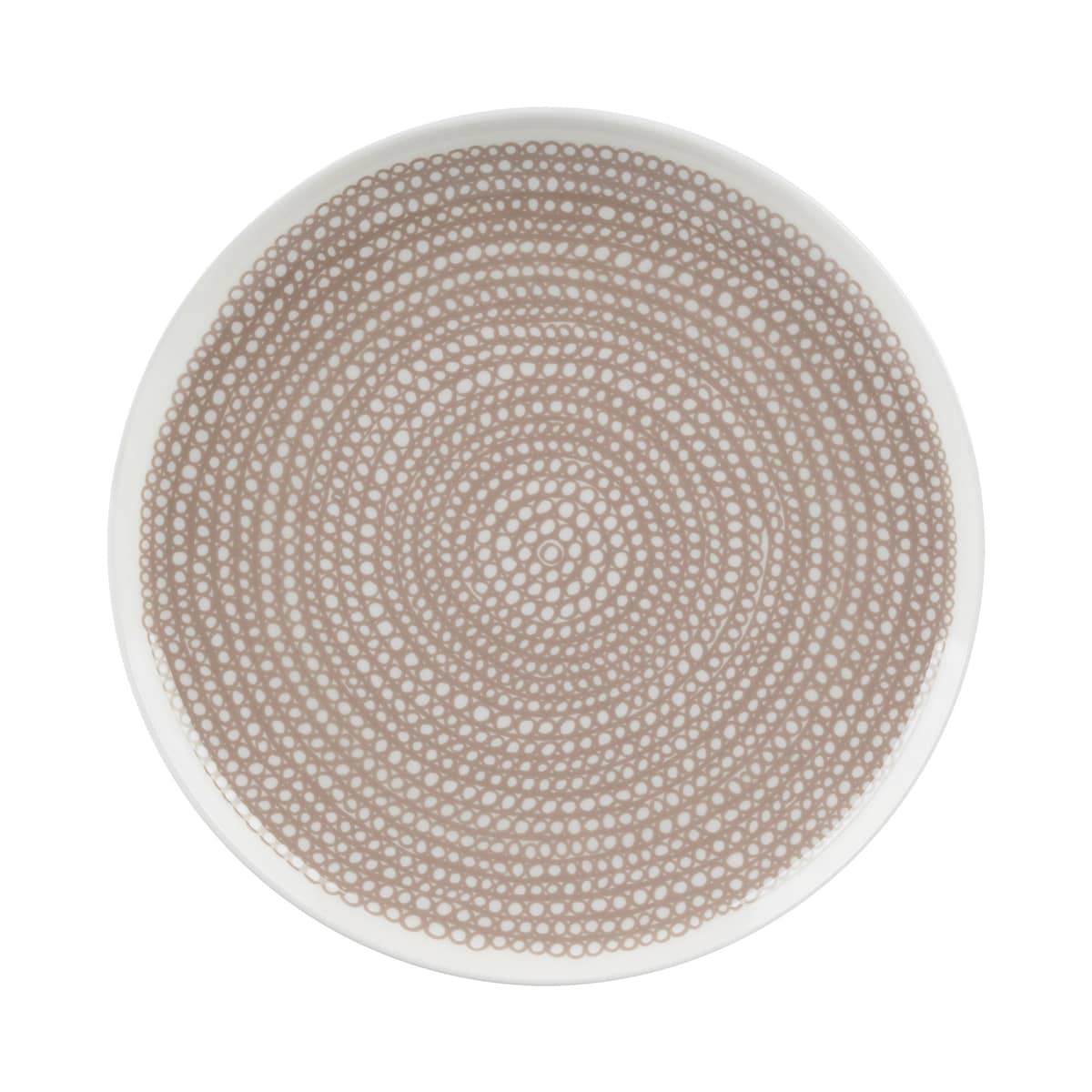 OIVA Siirtolapuutarha tallrik 25 cm, vit/beige