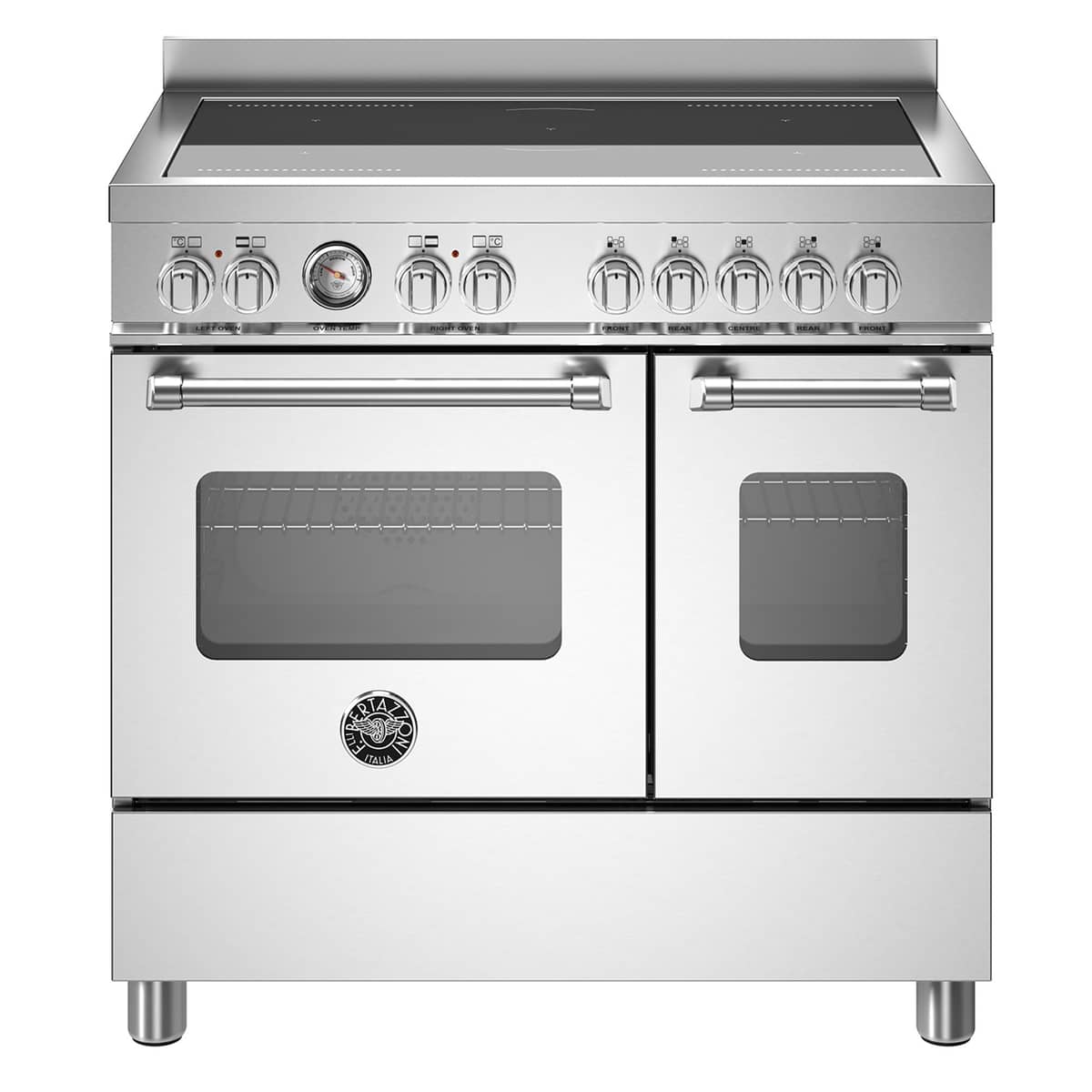 MAS95I2EXT Master Induksjonskomfyr med dobbelovn 90 cm, Rustfritt Stål
