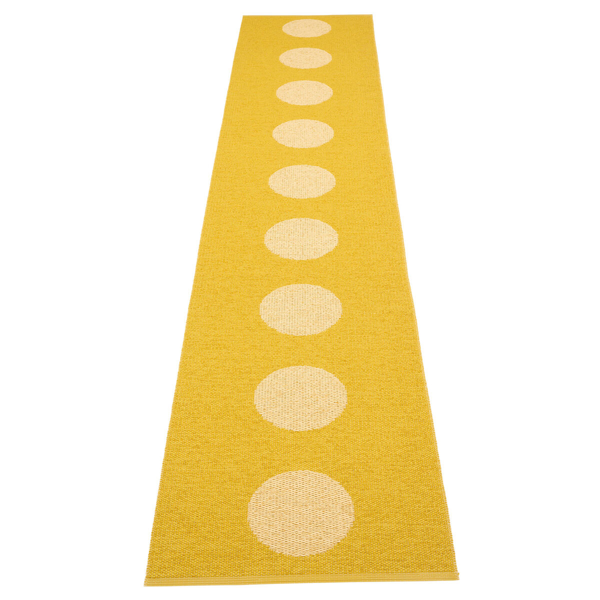 Pappelina Vera Pop matta 70 × 360 cm, mustard/yellow