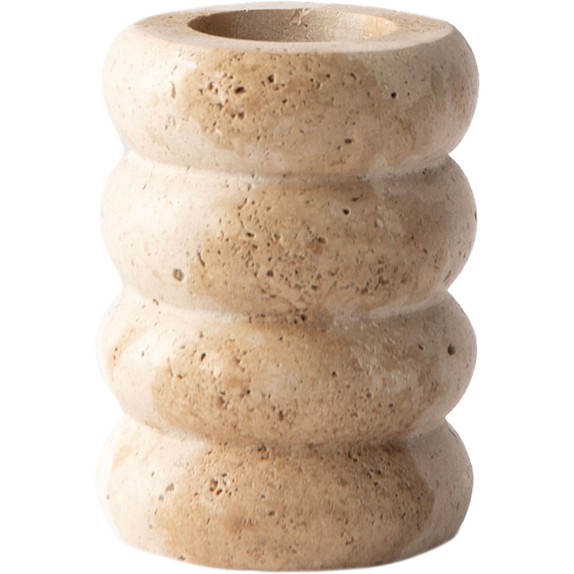 Tell Me More - Travertin lysestake stor 10,5 cm