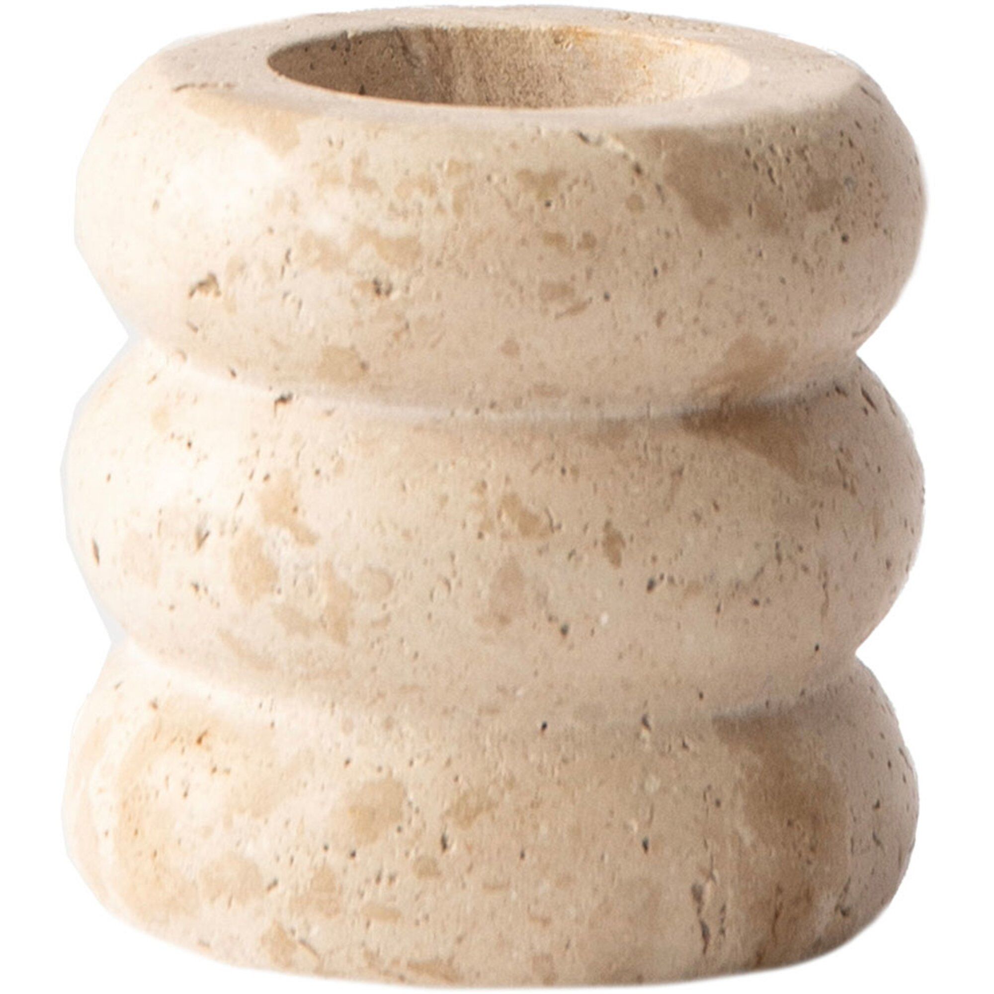 Tell Me More Travertine lysestake Medium 8 cm