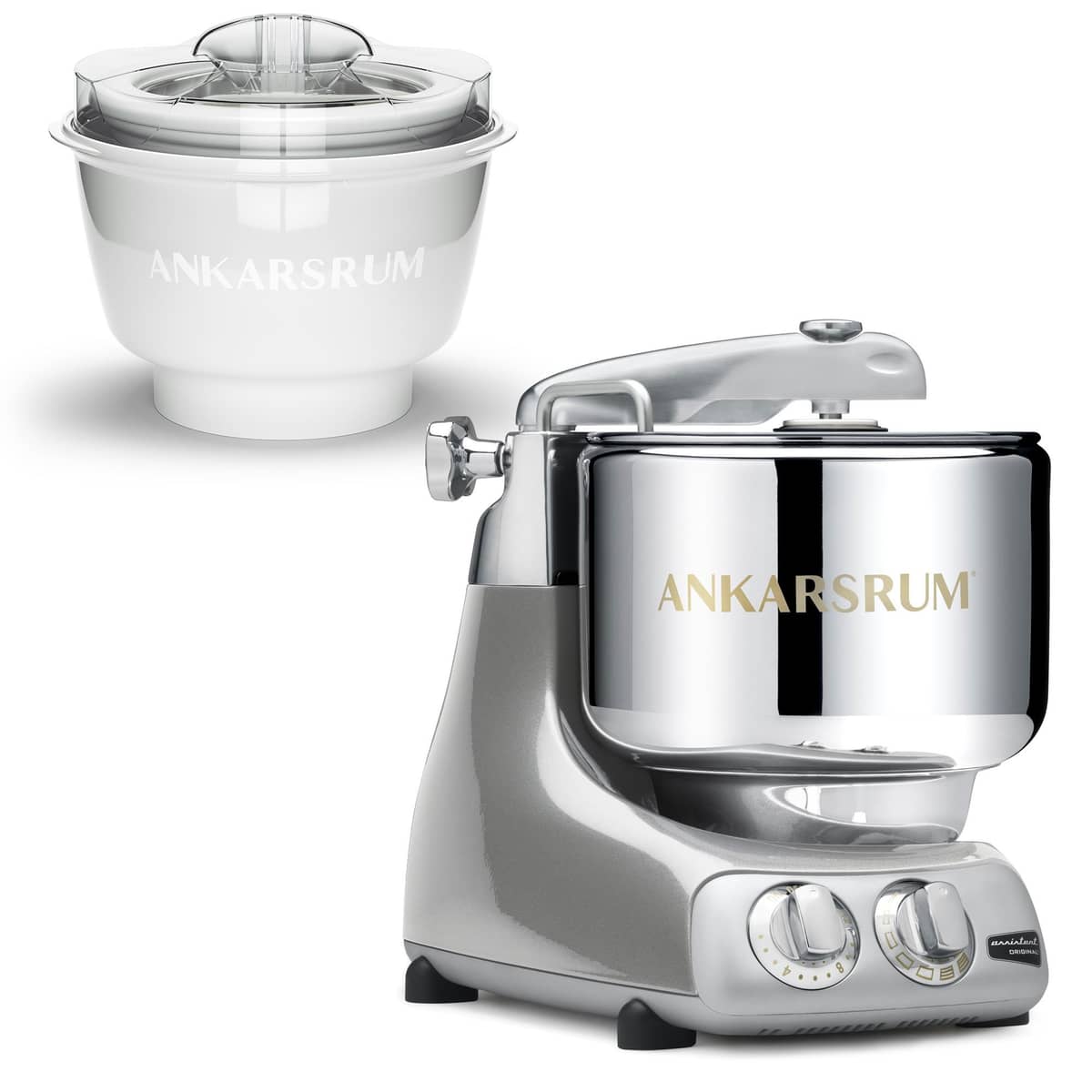 AKM 6230 köksmaskin med glassmaskin, silver