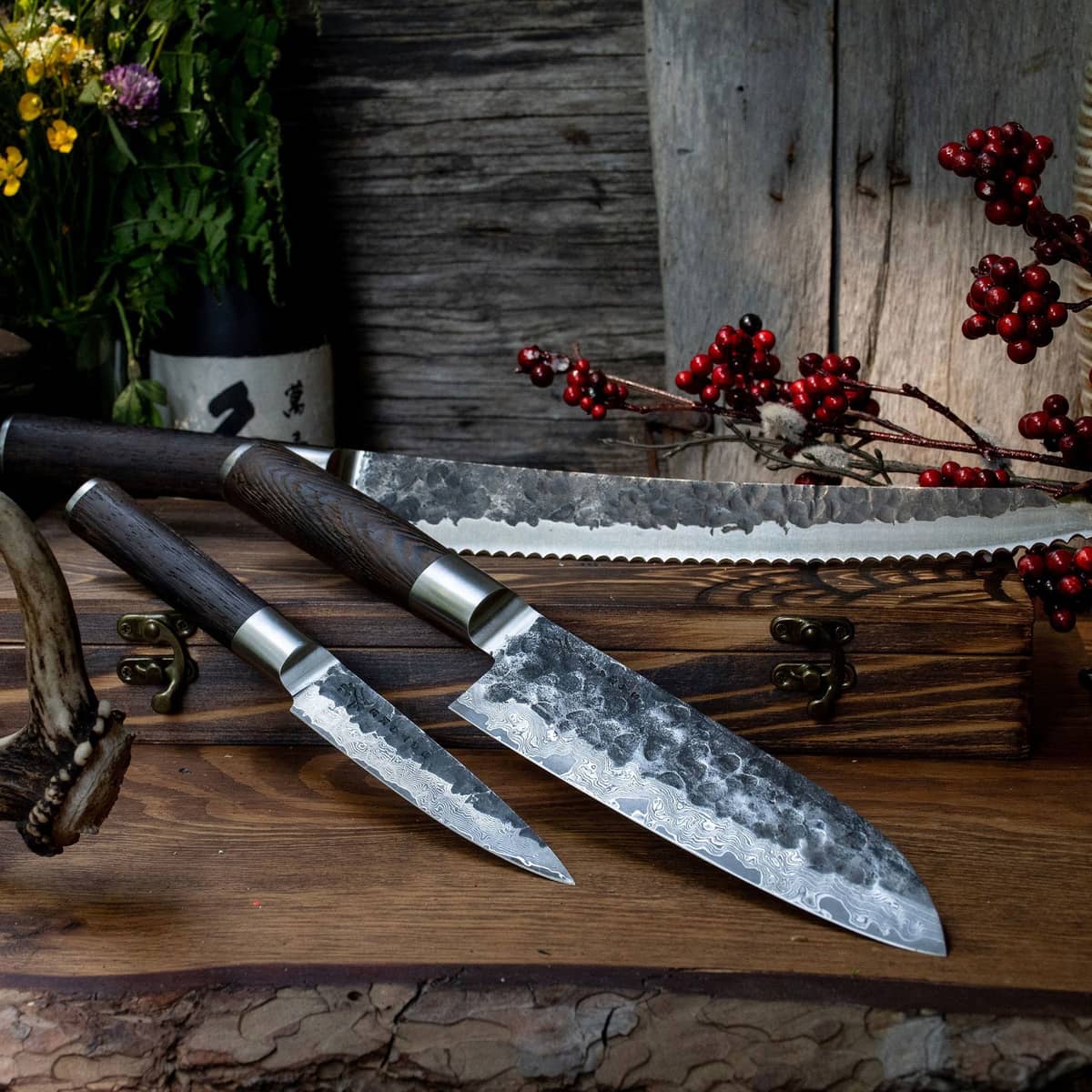 Kuro knivset 3 delar (brödsåg, petty, santoku)