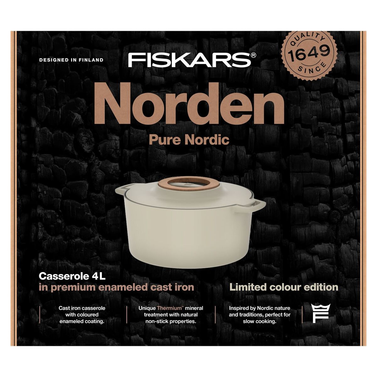 Norden gjutjärnsgryta 4 liter, björk