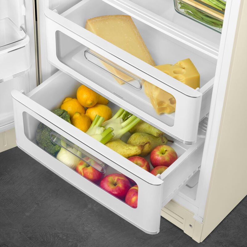 FAB28LCR6 Kylskåp Med Frysfack 153cm Vänsterhängd Creme