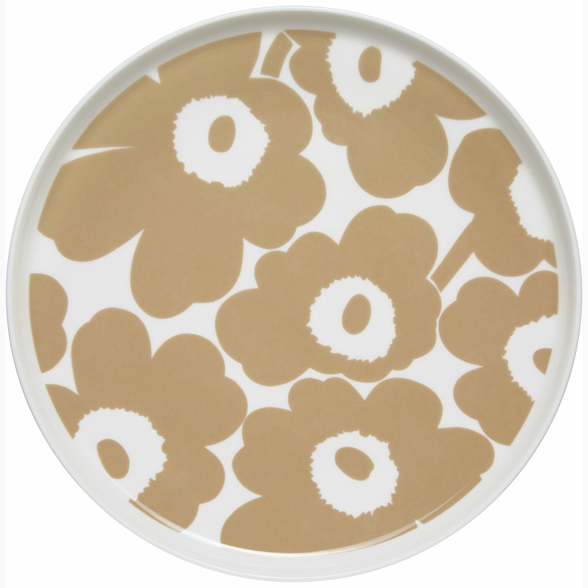 Unikko tallerken, 25 cm., hvid