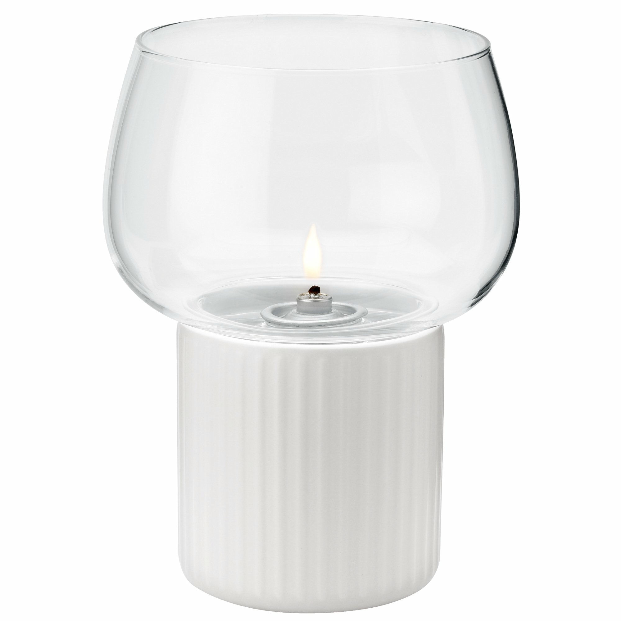 Hygge hurricane lyslykt, hvit