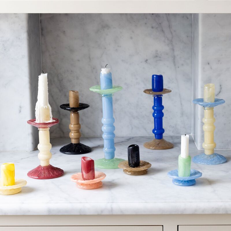 Byon Lara L ljusstake, blå/grön 