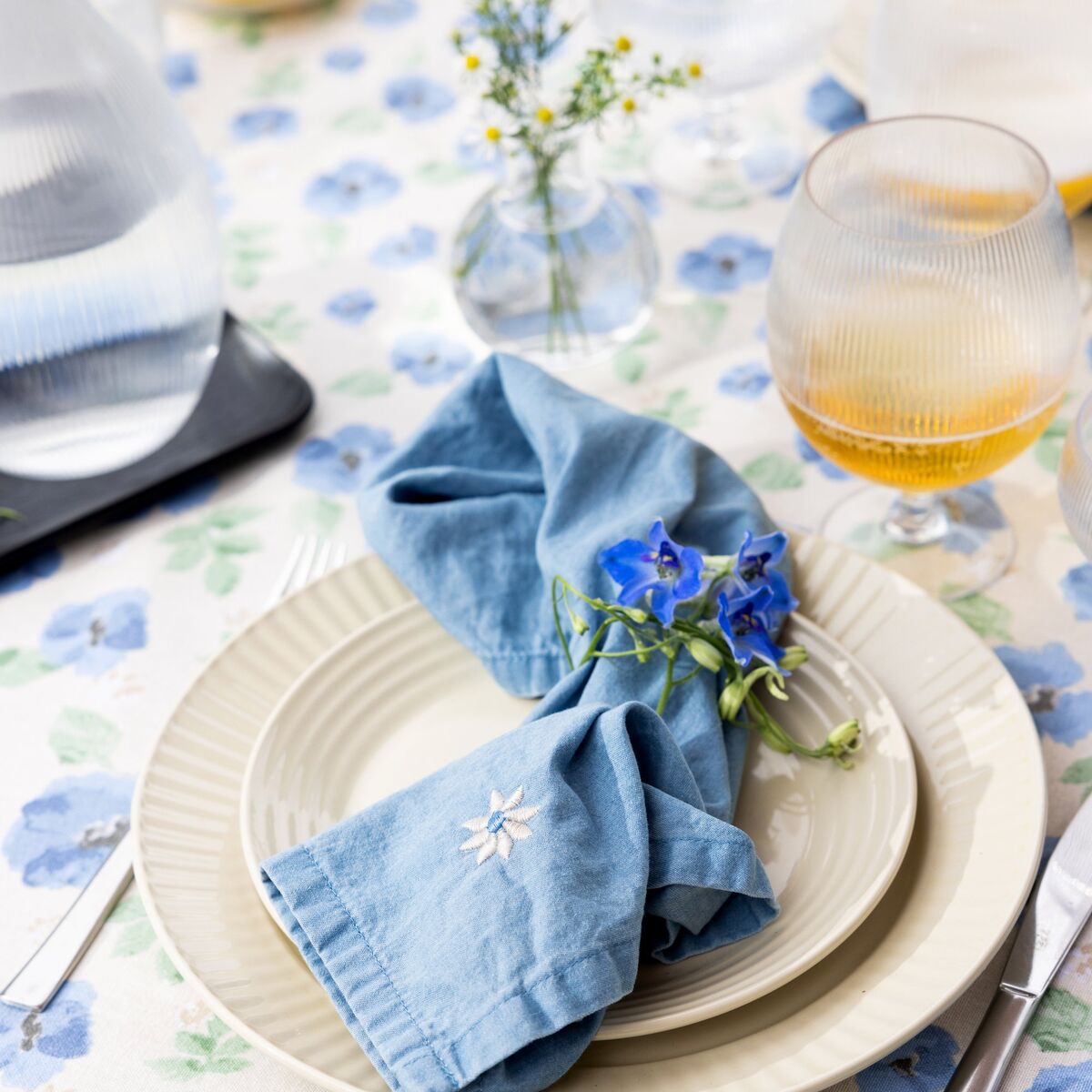 Sagaform Eden Denim lautasliina 2-pakkaus, sininen