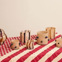 Arlo ljuslykta 15 cm, beige