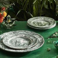 Heritage Green Italian tallerken 20 cm, grønn/hvit