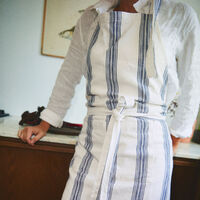 Textiles Garn Förkläde, blå/vit