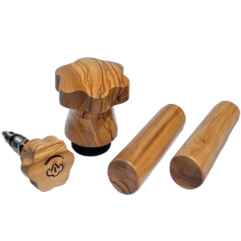 Handtag till espressomaskin, valnöt