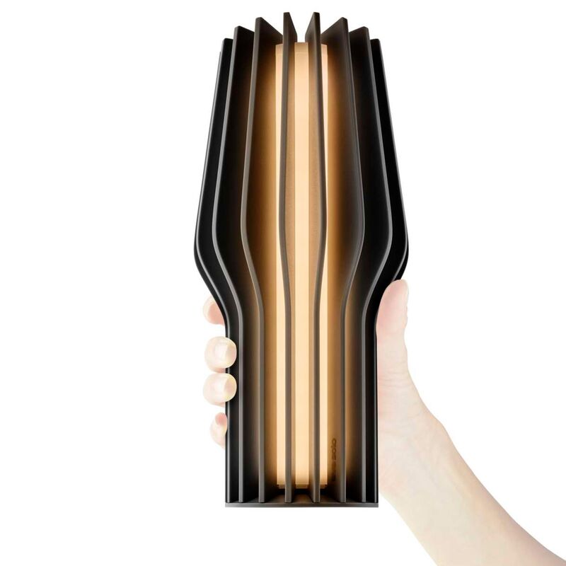 Radiant LED-lampa portabel 25 cm, black