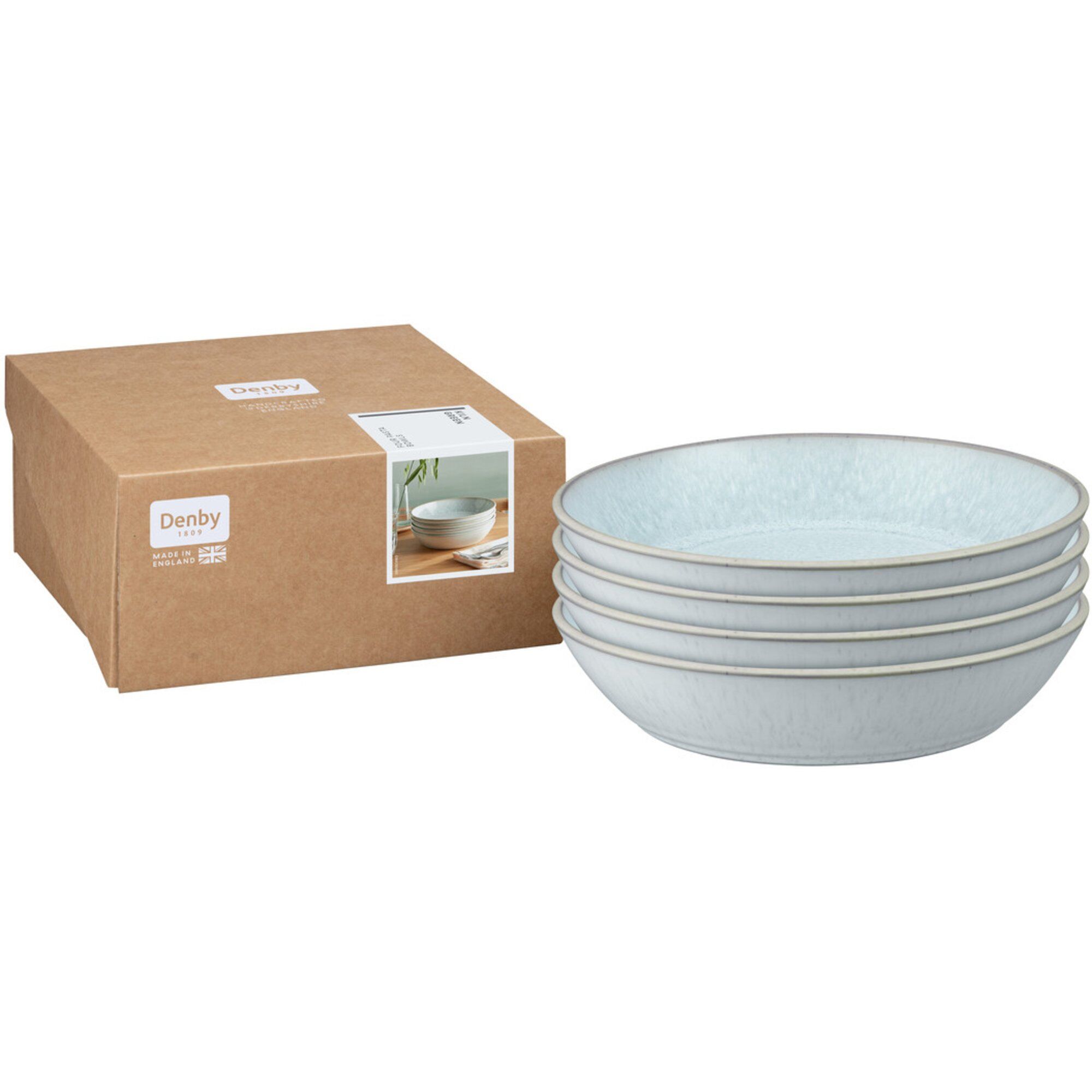 Denby Kiln pastaskål Ø 22 cm 4-pakning Green