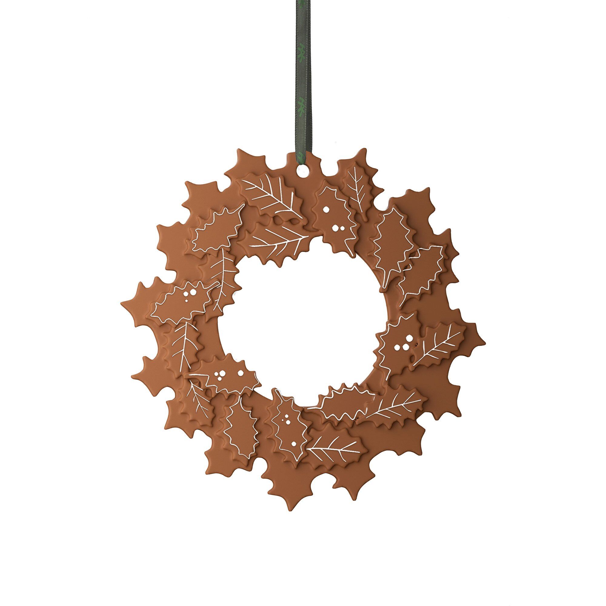 Alternativ bild 1 för Kähler Gingerbread julkrans Ø18,5 cm, brun