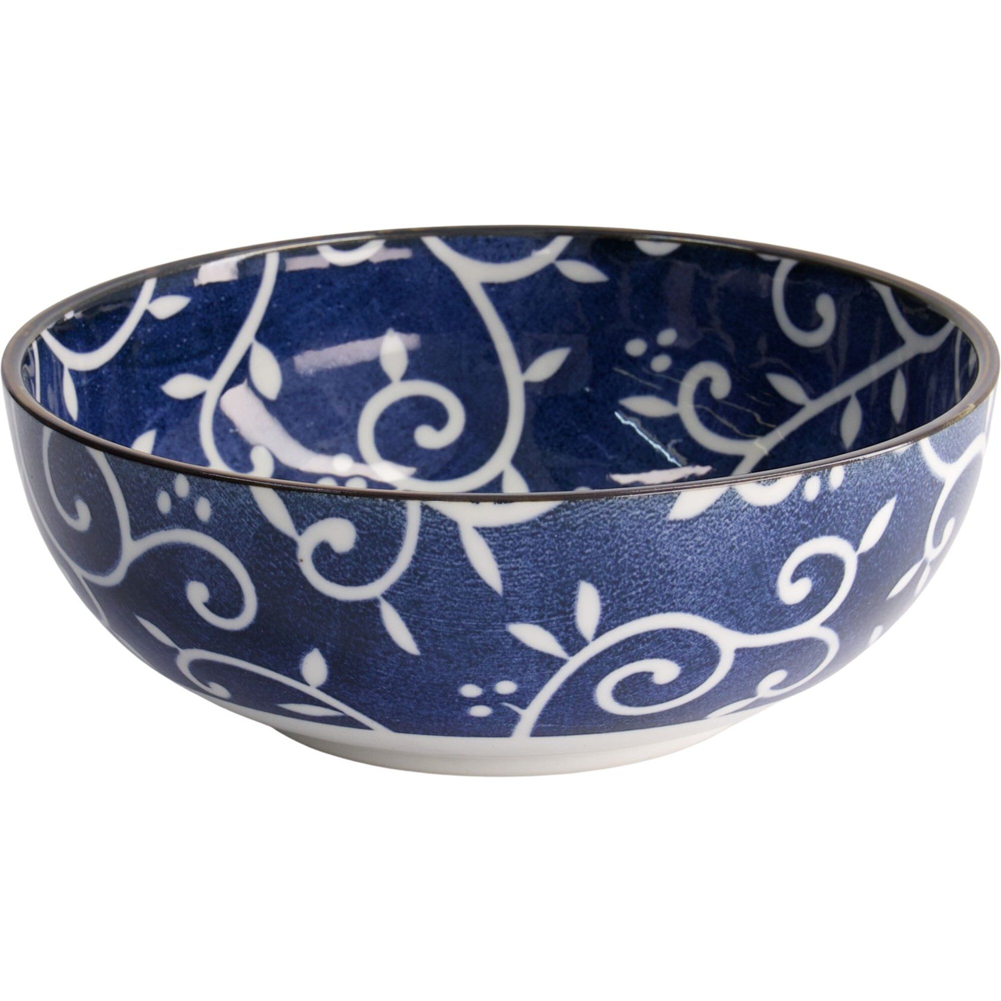 Blue Karakusa skål 20 cm, blå/vit