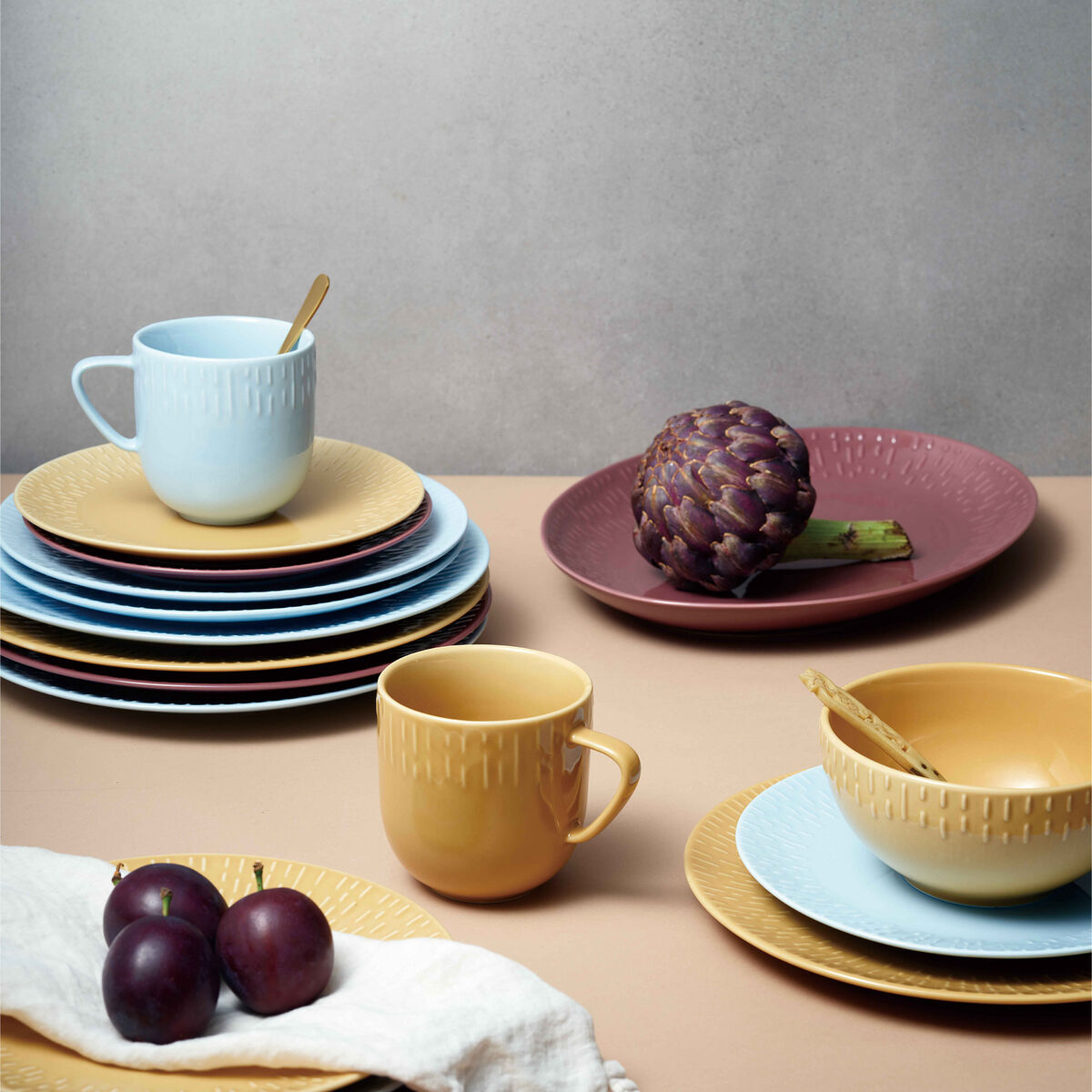 Confetti middagstallerken 27,5 cm, aqua