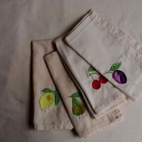 Midnatt Lautasliinat Tutti Frutti Beige 40x40 cm 4 kpl