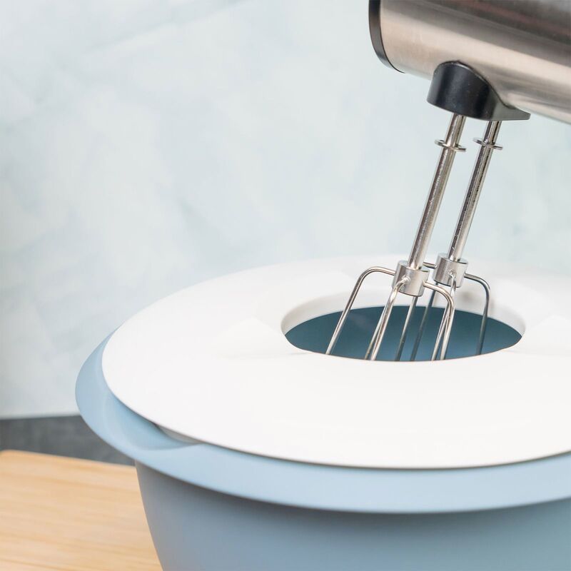 Røreskål 2,5 liter, blå/hvid