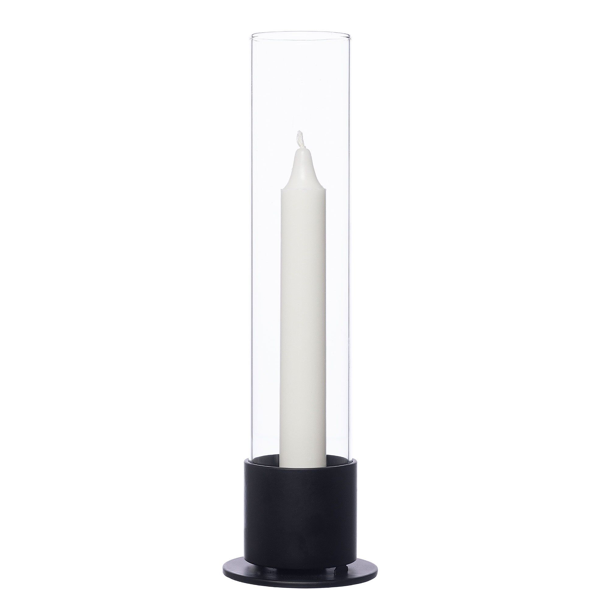 ERNST Ernst lysestake glassylinder Ø7,5 cm Svart