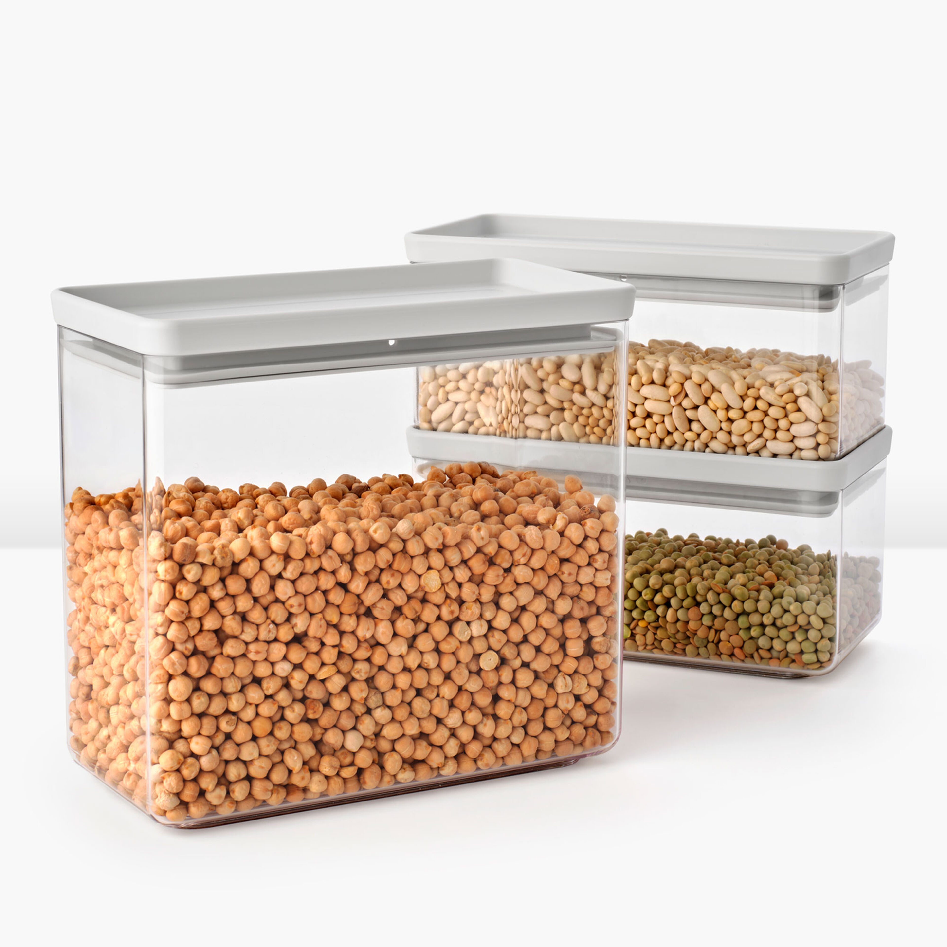 Tasty+ beholder 3 dele, lysegrå