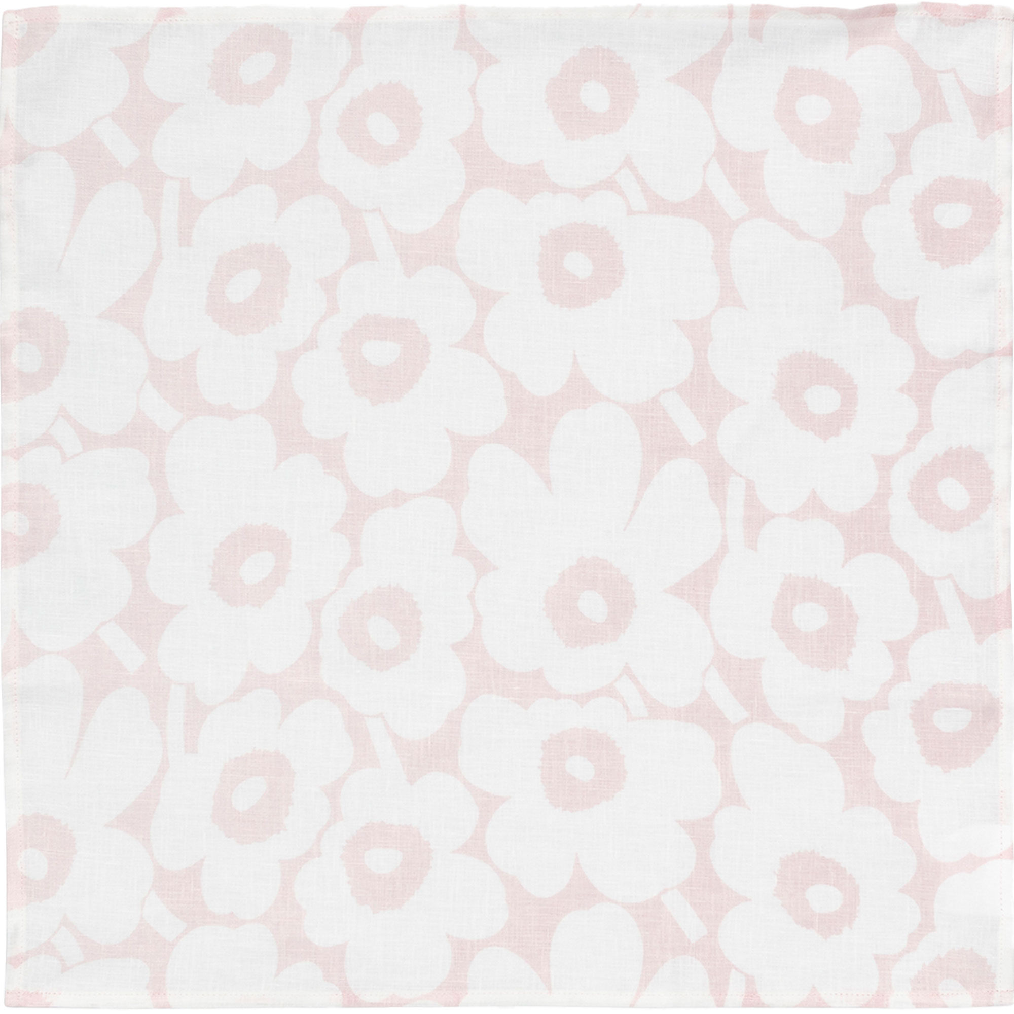 Mini Unikko serviet, hvid/rosa